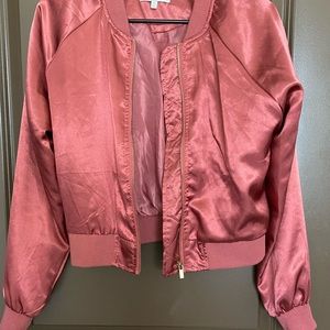 Faux Silk Bomber